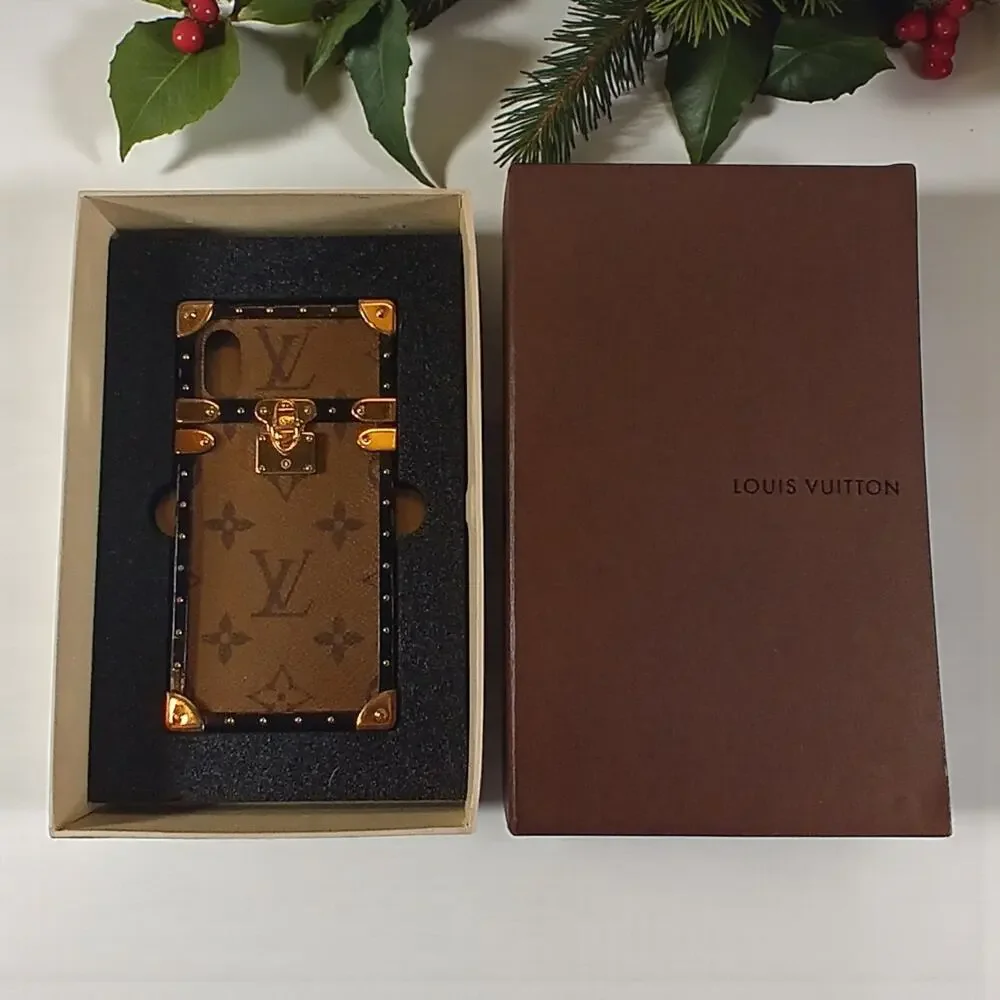 Louis Vuitton Monogram Canvas Eye Trunk iPhone X Case with Box